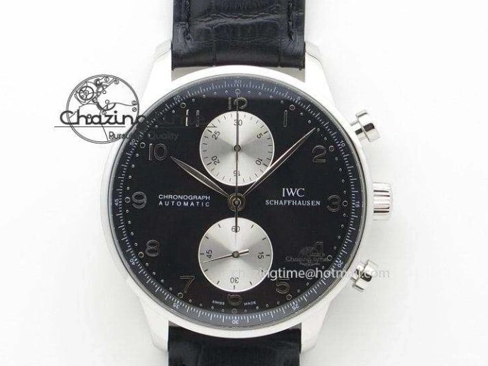 MIROTIME 0416 Breathable Portuguese Real PR IW500127 ZF 1:1 Best Edition Gray Red Dial On Black Leather Strap A 7332